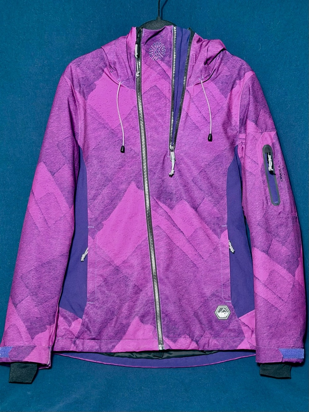 O’Neill Ski/Snowboard Jacket Pink & Purple 2 Layer Shell Large EUC